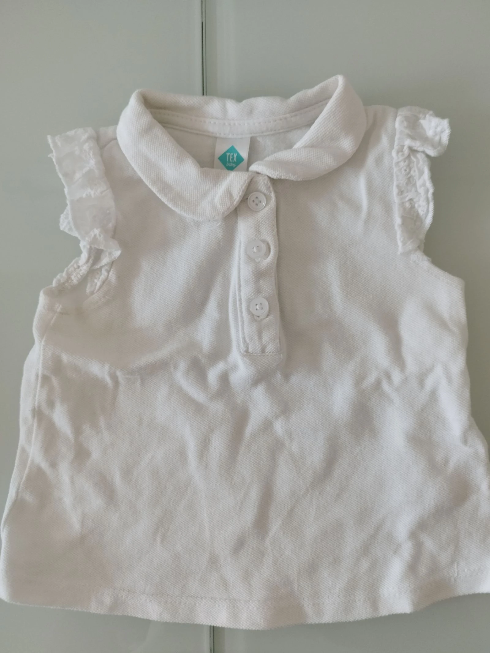 Packs de 2 Polos blanco y coral sin mangas 9 meses – photo 2